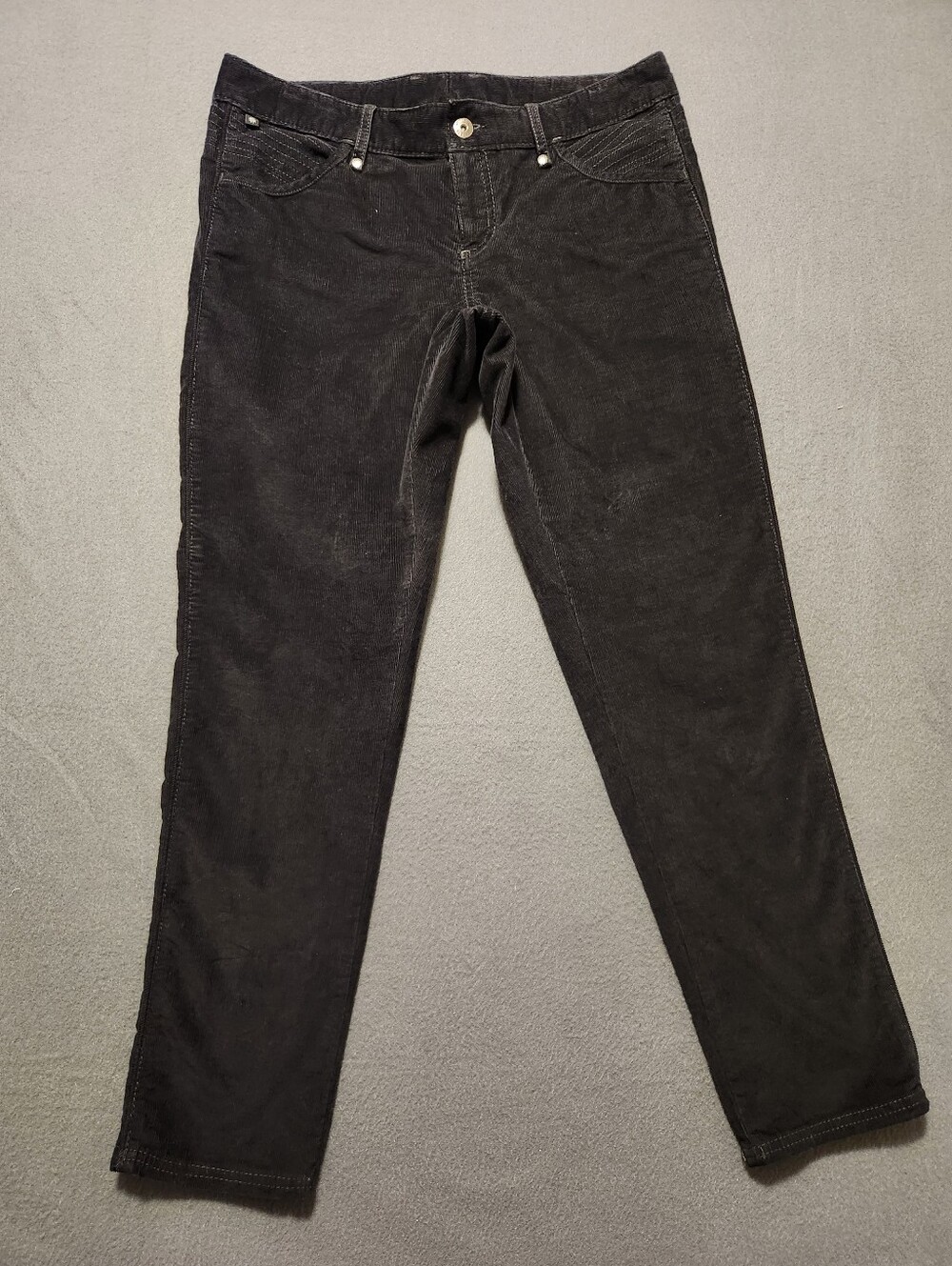Athleta Pants Women Size 12 Black Corduroy Stretch